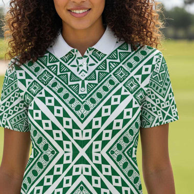 Ladies Golf Shirts - Green Crossing