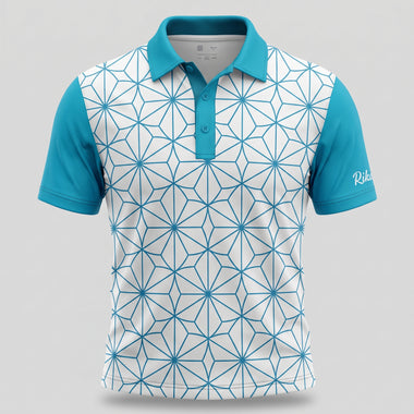 Mens Golf Shirts - Blue Web