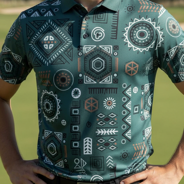 Mens Golf Shirts - Clock Work