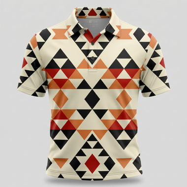 Mens Golf Shirts - Retro Ember