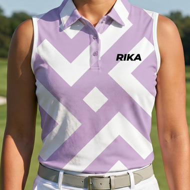 Ladies Golf Shirts - Purple Way