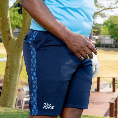 Mens Golf Shorts - Blue Streak - Rika Golfer