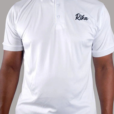Mens Golf Shirts - Clean White - Rika Golfer