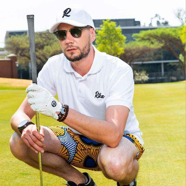Mens Golf Shirts - Clean White - Rika Golfer