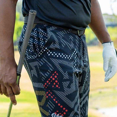 Mens Golf Shorts - Black Magic - Rika Golfer