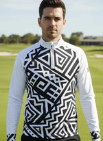 Mens Q-Zip Golf Jersey - Zebra Energy