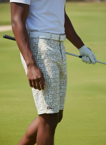 Mens Golf Shorts - Golden Web – Rika Golfer
