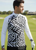 Mens Q-Zip Golf Jersey - Zebra Energy