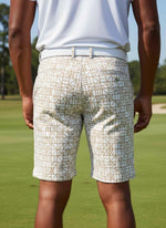 Mens Golf Shorts - Golden Web
