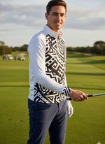 Mens Q-Zip Golf Jersey - Zebra Energy