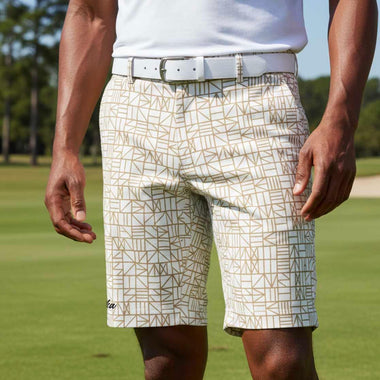 Mens Golf Shorts - Golden Web