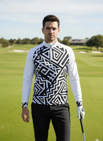 Mens Q-Zip Golf Jersey - Zebra Energy
