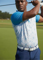 Mens Golf Shirts - Blue Web