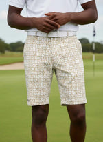 Mens Golf Shorts - Golden Web