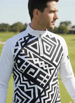 Mens Q-Zip Golf Jersey - Zebra Energy
