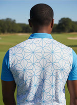 Mens Golf Shirts - Blue Web