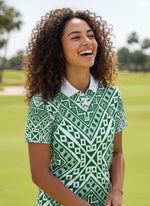 Ladies Golf Shirts - Green Crossing