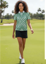 Ladies Golf Shirts - Green Crossing