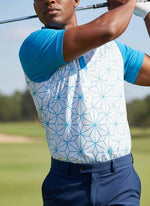 Mens Golf Shirts - Blue Web