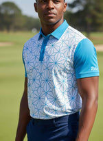 Mens Golf Shirts - Blue Web