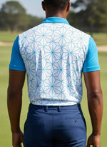 Mens Golf Shirts - Blue Web