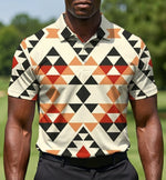 Mens Golf Shirts - Retro Ember