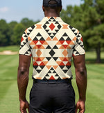 Mens Golf Shirts - Retro Ember