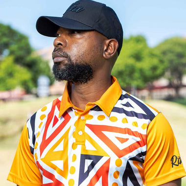 Mens Golf Shirts - Orange Mania - Rika Golfer