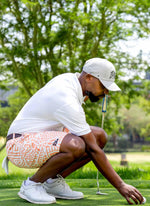 Mens Golf Shorts - Peach Perfect - Rika Golfer