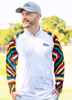 Mens Q-Zip Golf Jersey - Sleeve Burst