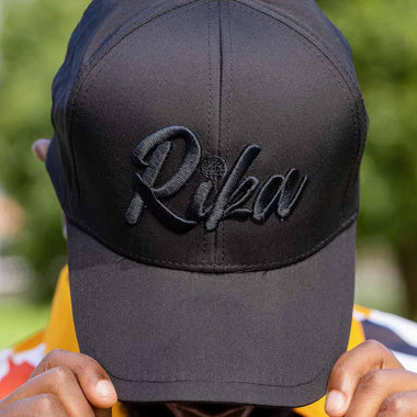 Rika Black Golf Cap - Black on Black - Rika Golfer