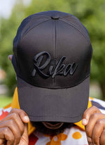 Rika Black Golf Cap - Black on Black - Rika Golfer