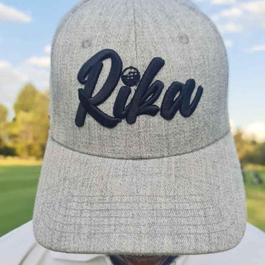 Rika Grey Golf Cap - Black on Grey - Rika Golfer