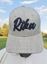 Rika Grey Golf Cap - Black on Grey - Rika Golfer