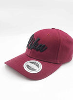 Rika Burgundy Golf Cap - Black on Burgundy - Rika Golfer