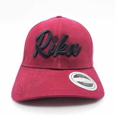 Rika Burgundy Golf Cap - Black on Burgundy - Rika Golfer