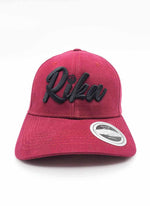 Rika Burgundy Golf Cap - Black on Burgundy - Rika Golfer