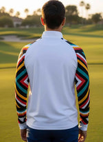 Mens Q-Zip Golf Jersey - Sleeve Burst
