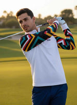 Mens Q-Zip Golf Jersey - Sleeve Burst
