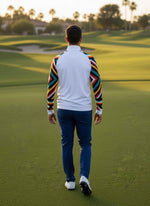 Mens Q-Zip Golf Jersey - Sleeve Burst