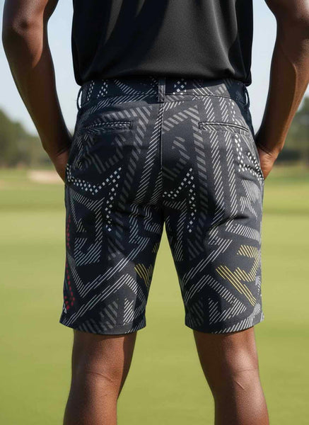 Mens Golf Shorts - Black Magic – Rika Golfer