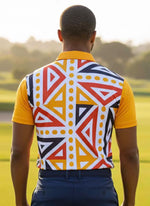 Mens Golf Shirts - Orange Mania