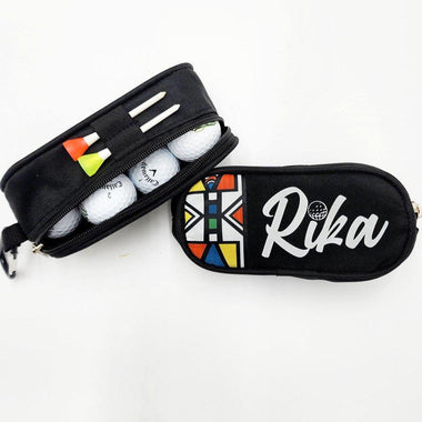 Golf ball pouch- Ndebele funk - Rika Golfer