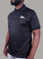 Mens Golf Shirts - Clean Black - Rika Golfer