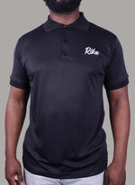 Mens Golf Shirts - Clean Black - Rika Golfer