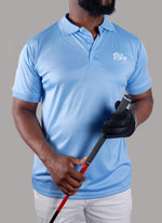 Mens Golf Shirts - Clean Sky Blue - Rika Golfer