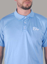 Mens Golf Shirts - Clean Sky Blue - Rika Golfer