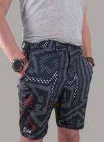 Mens Golf Shorts - Black Magic - Rika Golfer