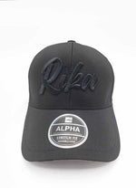 Rika Black Golf Cap - Black on Black - Rika Golfer